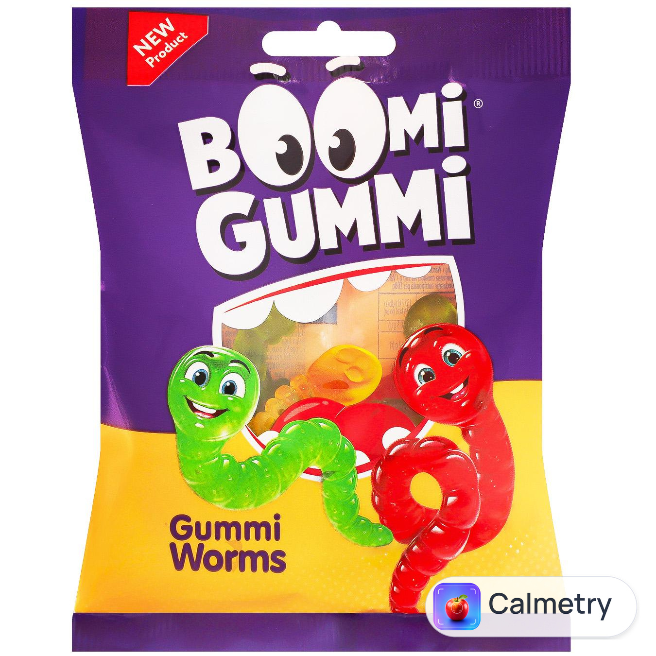 Цукерки Boomi Gummi Worms желейні 70г — фото продукту