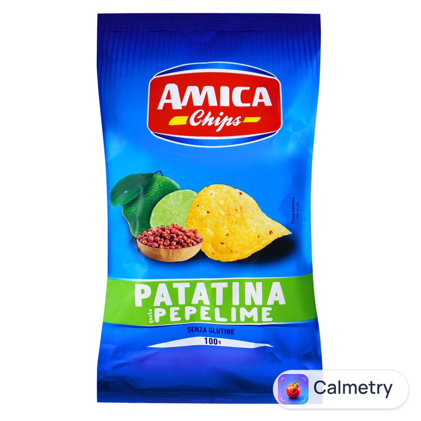Чипси Amica Chips картопляні зі смаком перцю та лайму 100г