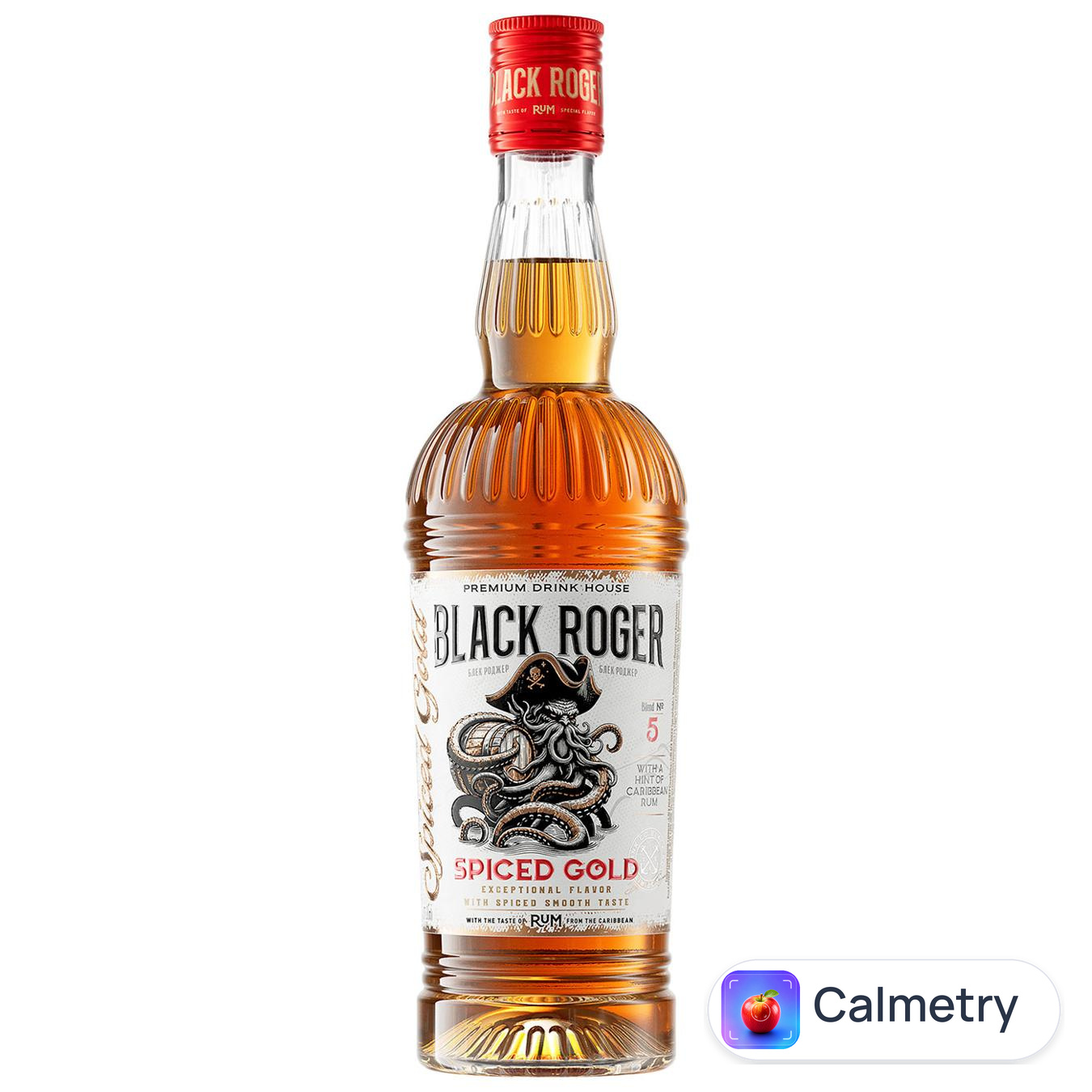 Ромовий напій Black Roger Spiced Gold 35% 0,5л — фото продукту