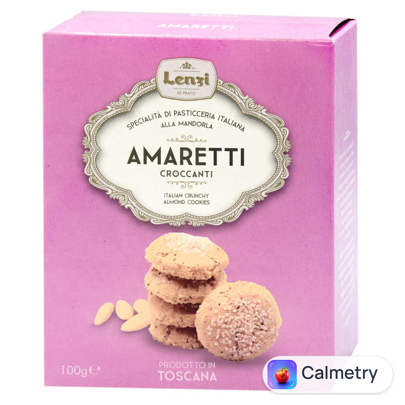 Печиво Lenzi Amaretti з мигдалем 100г — фото продукту