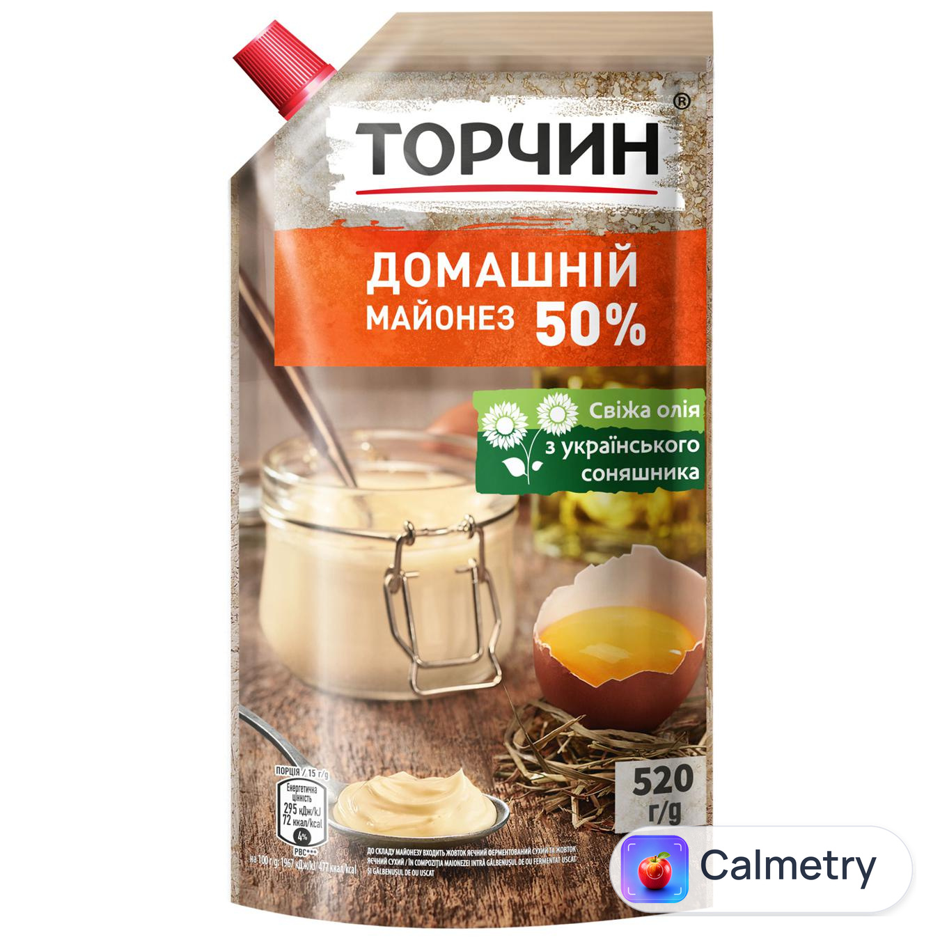 Майонез ТОРЧИН® Домашній 50% 520г — фото продукту