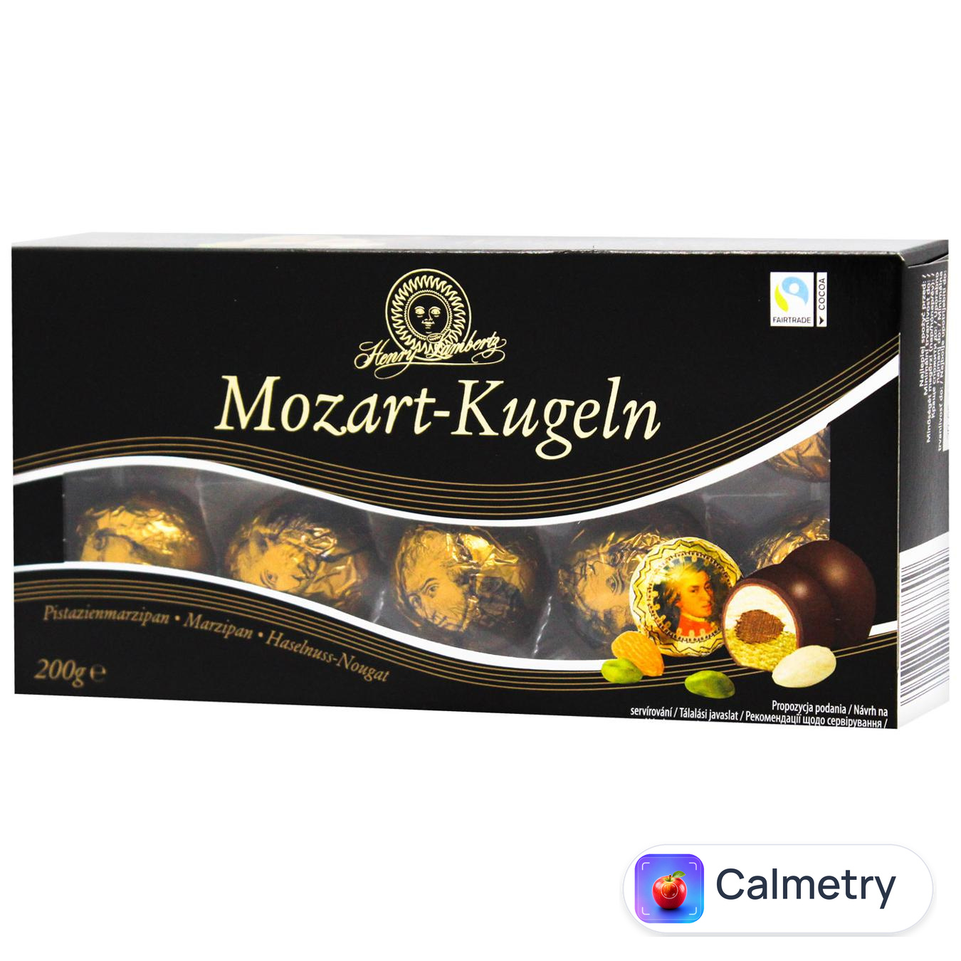 Цукерки Mozart Kugeln в чорному шоколаді 200г