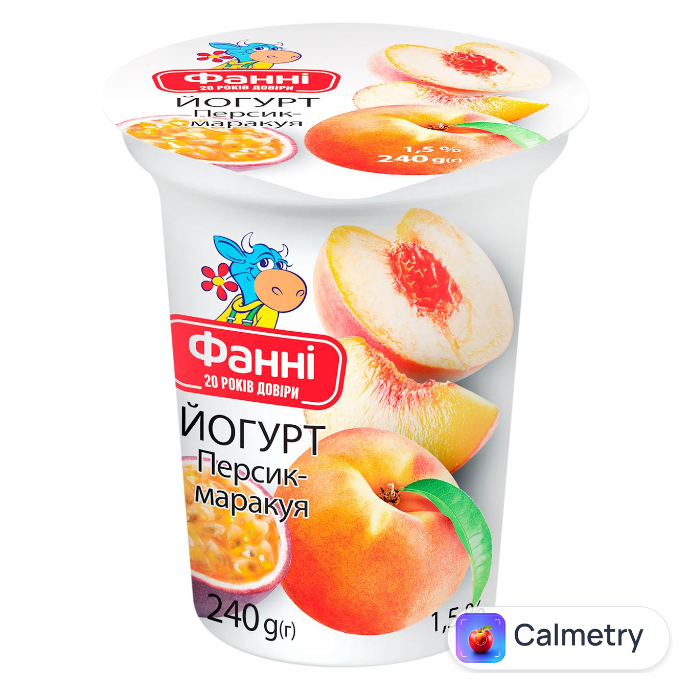 Йогурт Фанні персик-маракуя 1,5% 240г