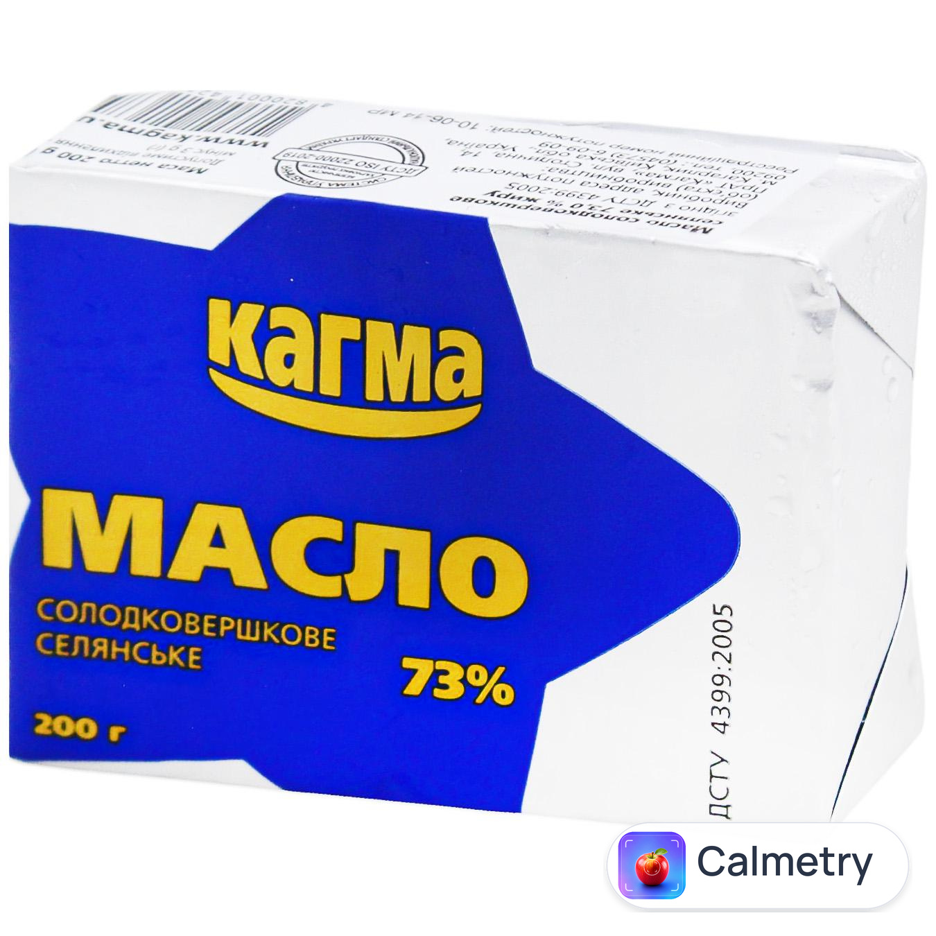 Масло Кагма Селянське солодковершкове 73% 200г