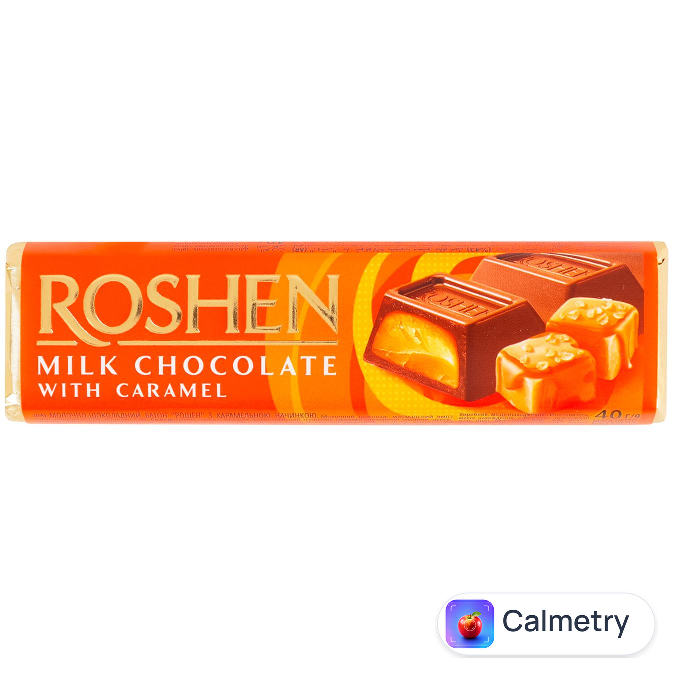Батончик Roshen молочно-шоколадний з карамельною начинкою 40г