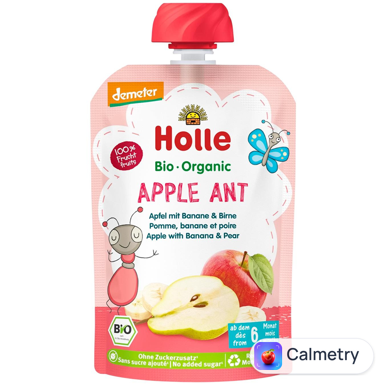 Пюре Holle Apple Ant яблуко банан груша з 6 місяців 100г