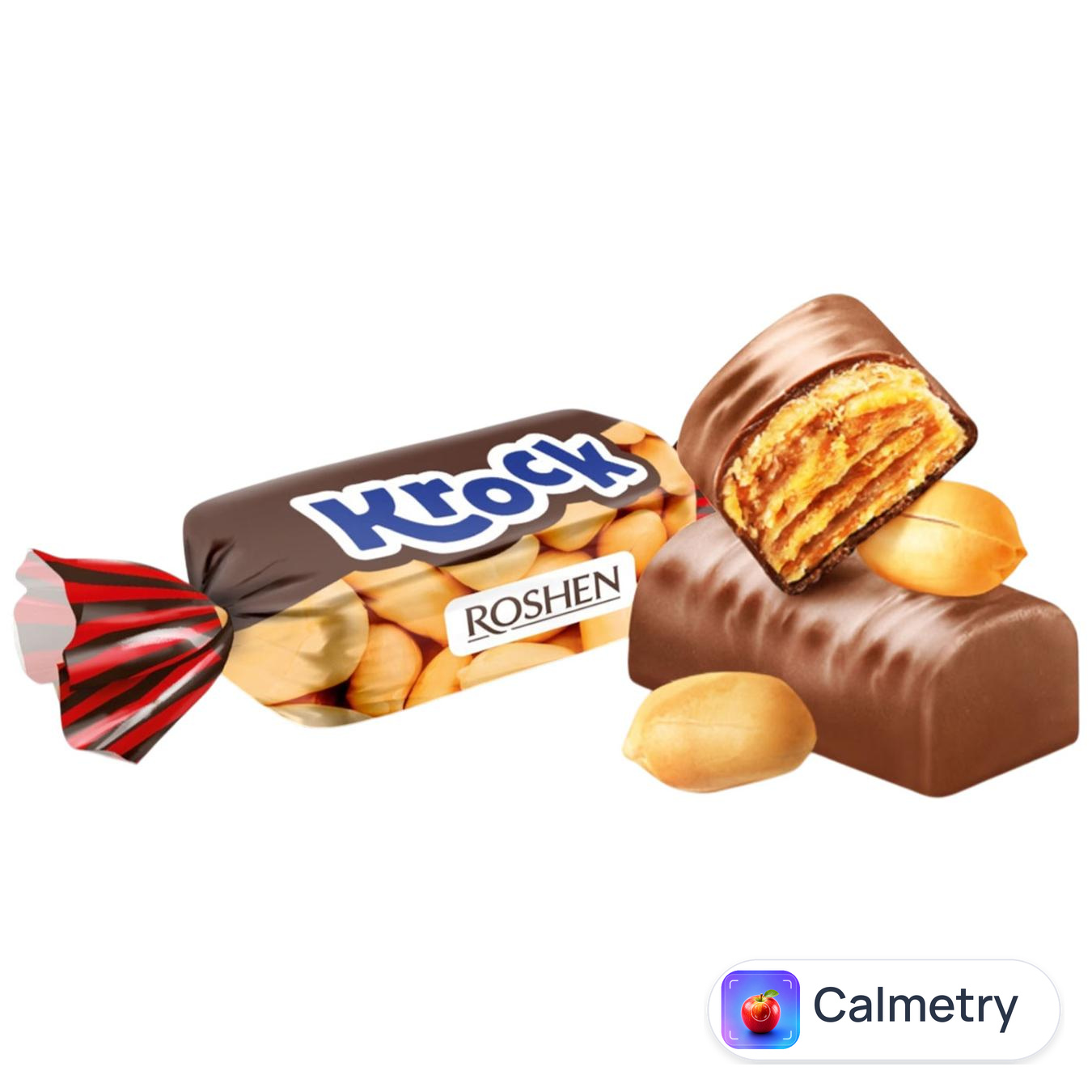 Цукерки Roshen Krock з арахісовою пастою
