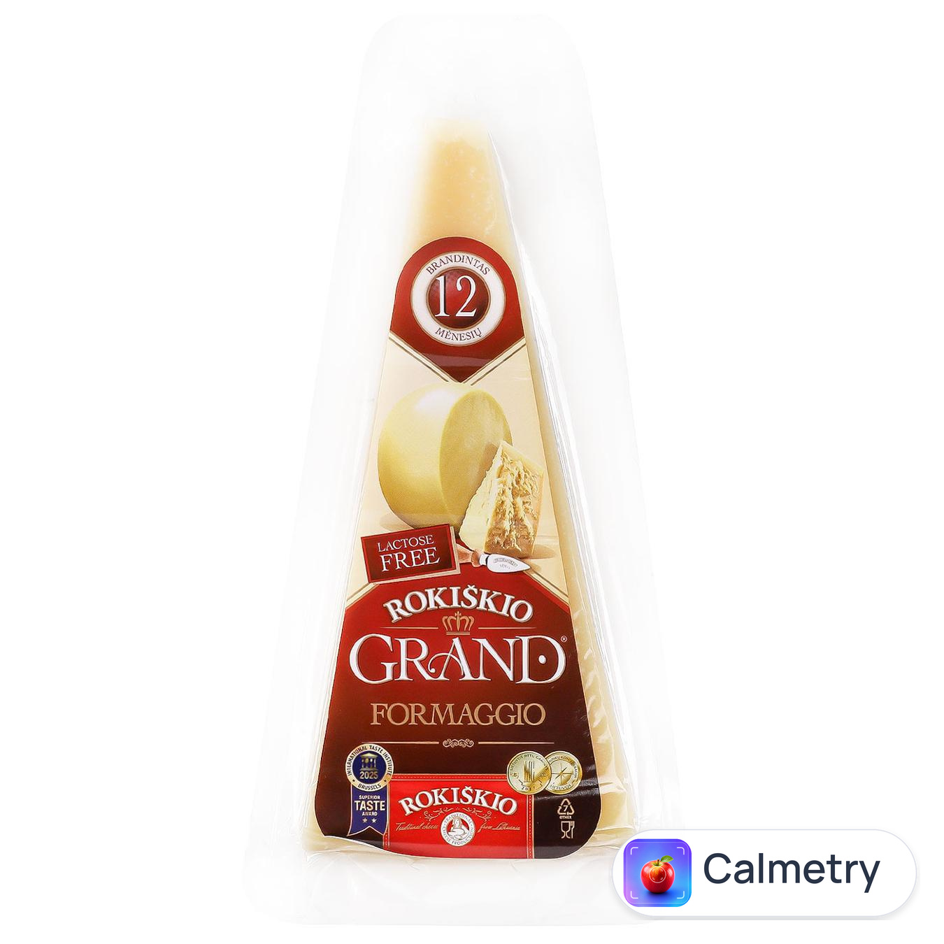 Сир Rokiskio Grand 12 місяців 37% 180г — фото продукту