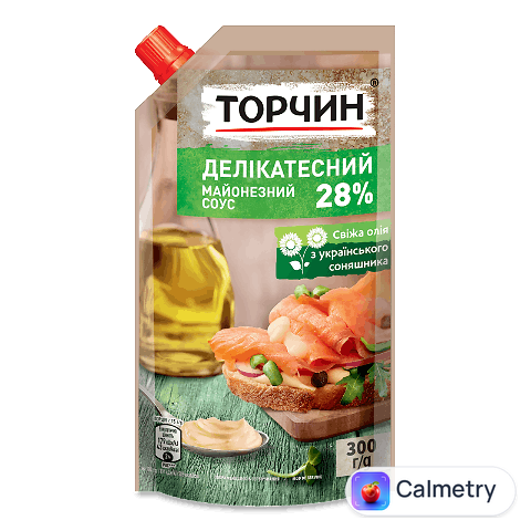 Соус «Торчин» майонезний «Делікатесний» 28% жиру, 300г