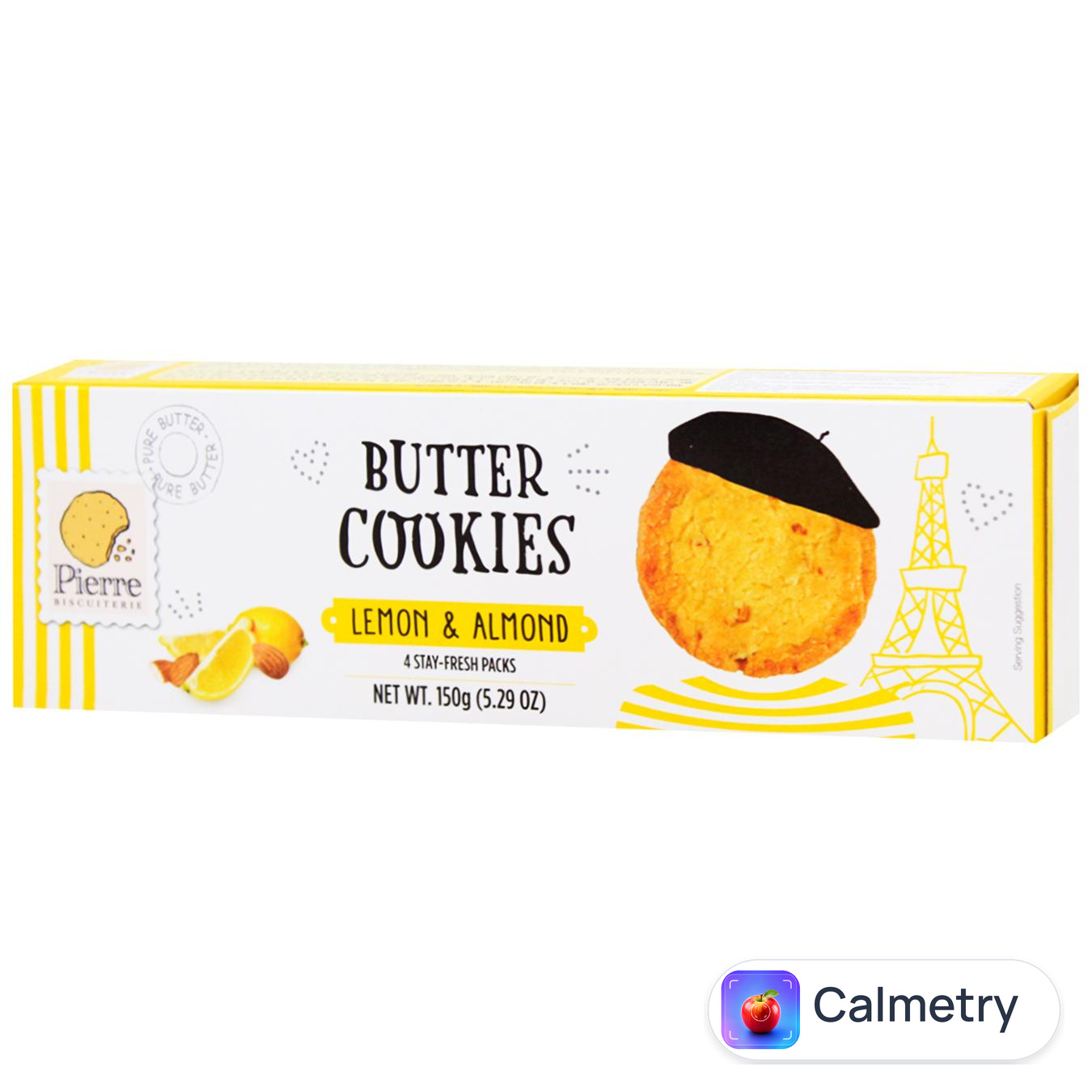 Печиво Pierre Biscuiterie вершкове з лимоном і мигдалем 125г