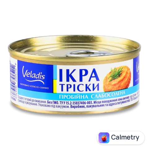 Ікра тріски Veladis пробійна слабосолена з/б