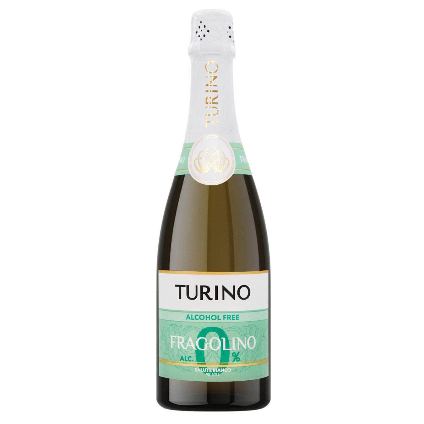 Напій ігристий Turino Fragolino Salute Bianco безалкогольний 0,75л — фото продукту