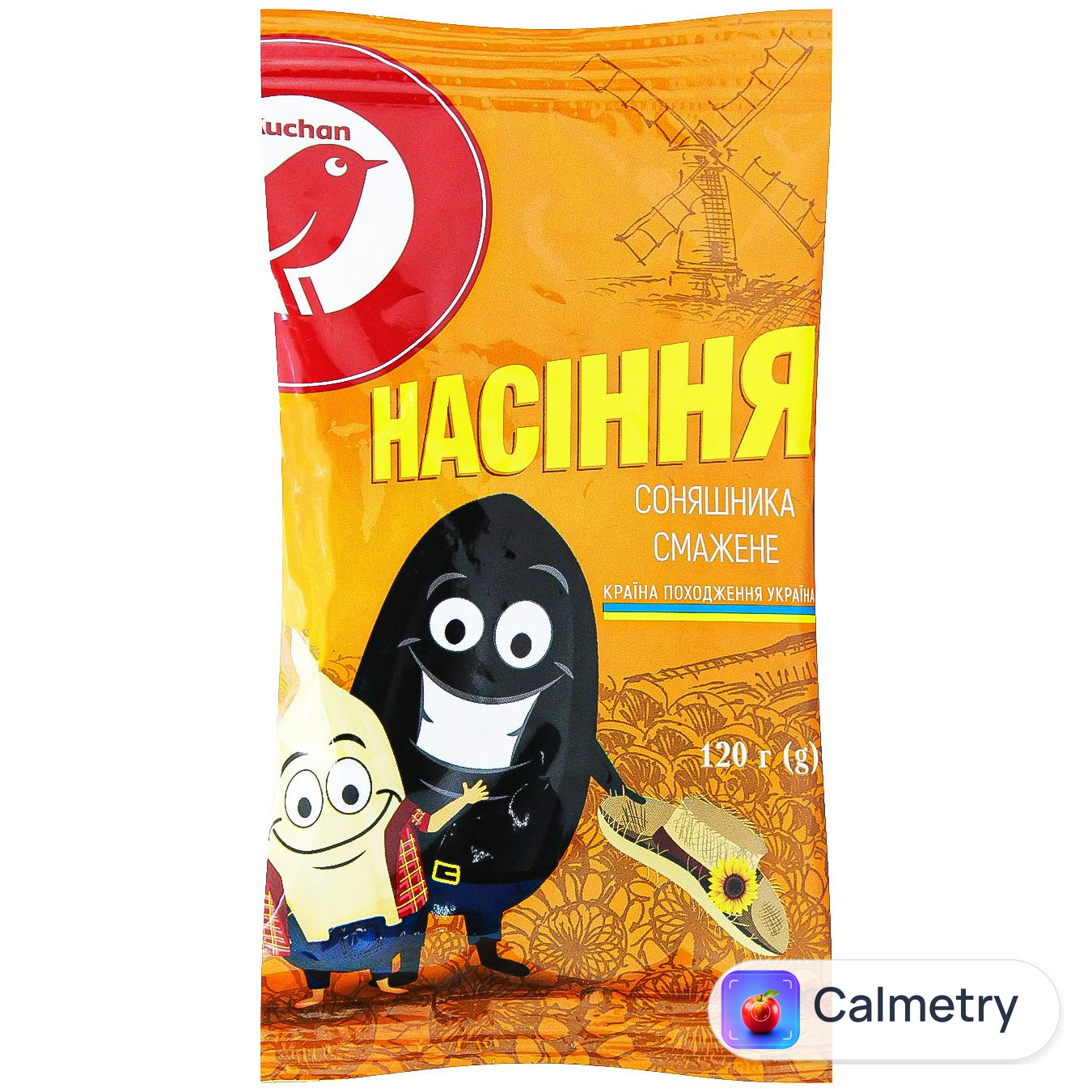 Насіння соняшника Auchan смажене 120г