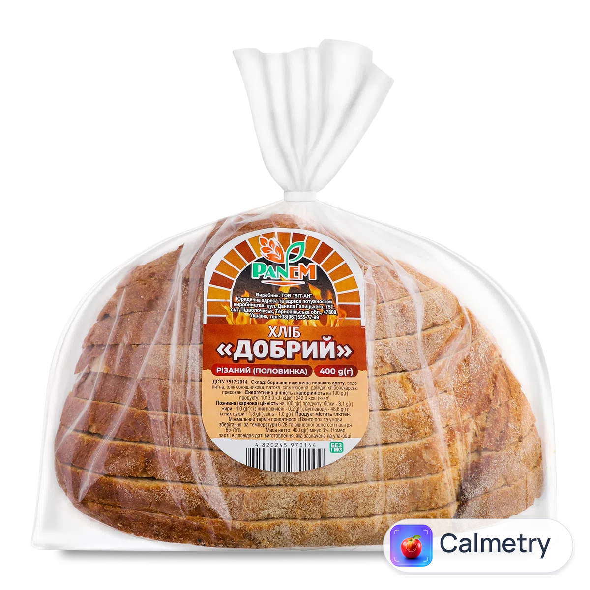 Хліб «PaneM» «Добрий» різаний м/у 400г