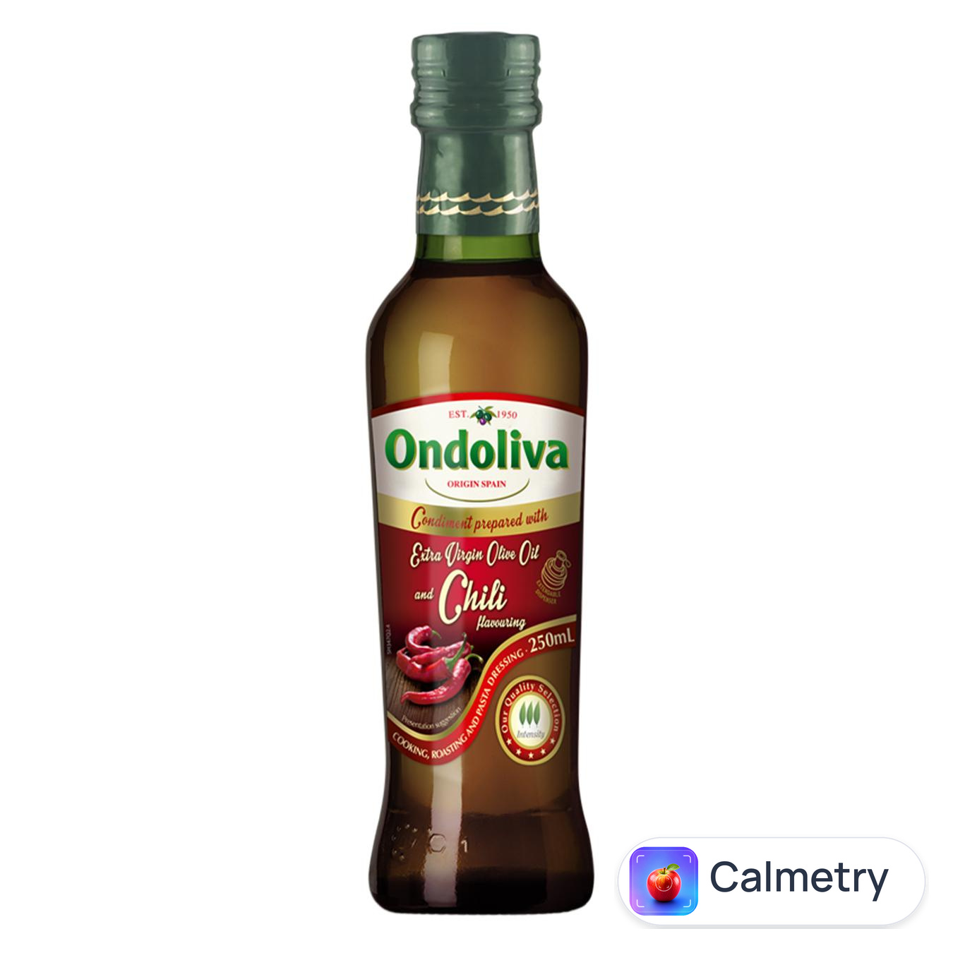 Олія оливкова Ondoliva Extra Virgin з ароматом чилі 250мл — фото продукту