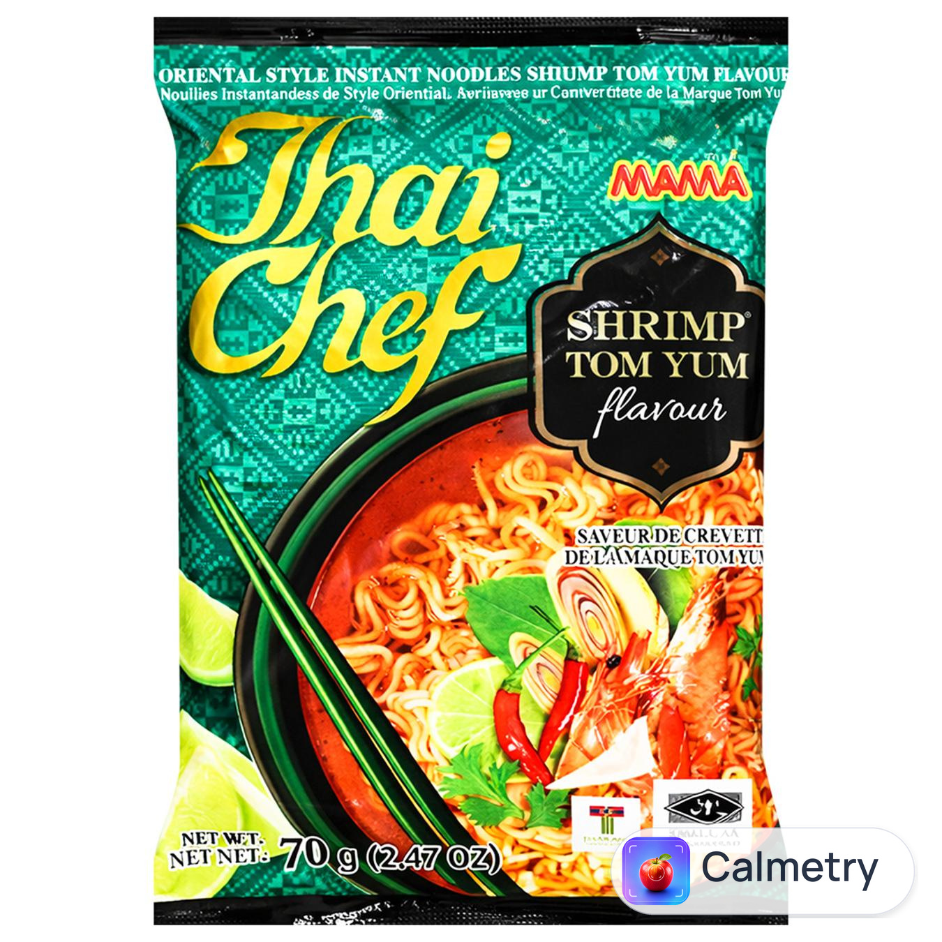Локшина Mama Thai Chef зі смаком креветок та Том Яму 70г
