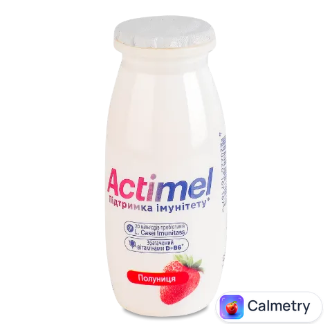 Продукт кисломолочний Actimel полуниця 1,4%, пляшка