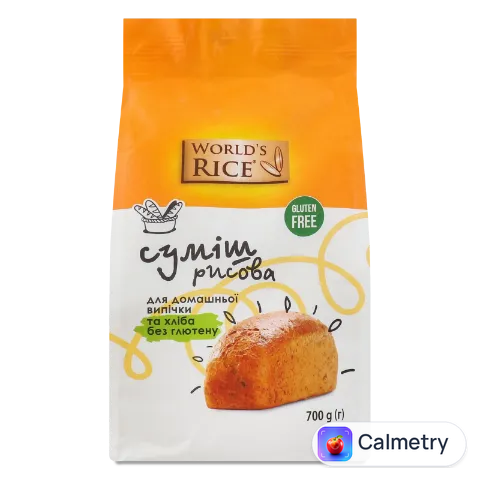Суміш World's Rice рисова для випічки без глютену