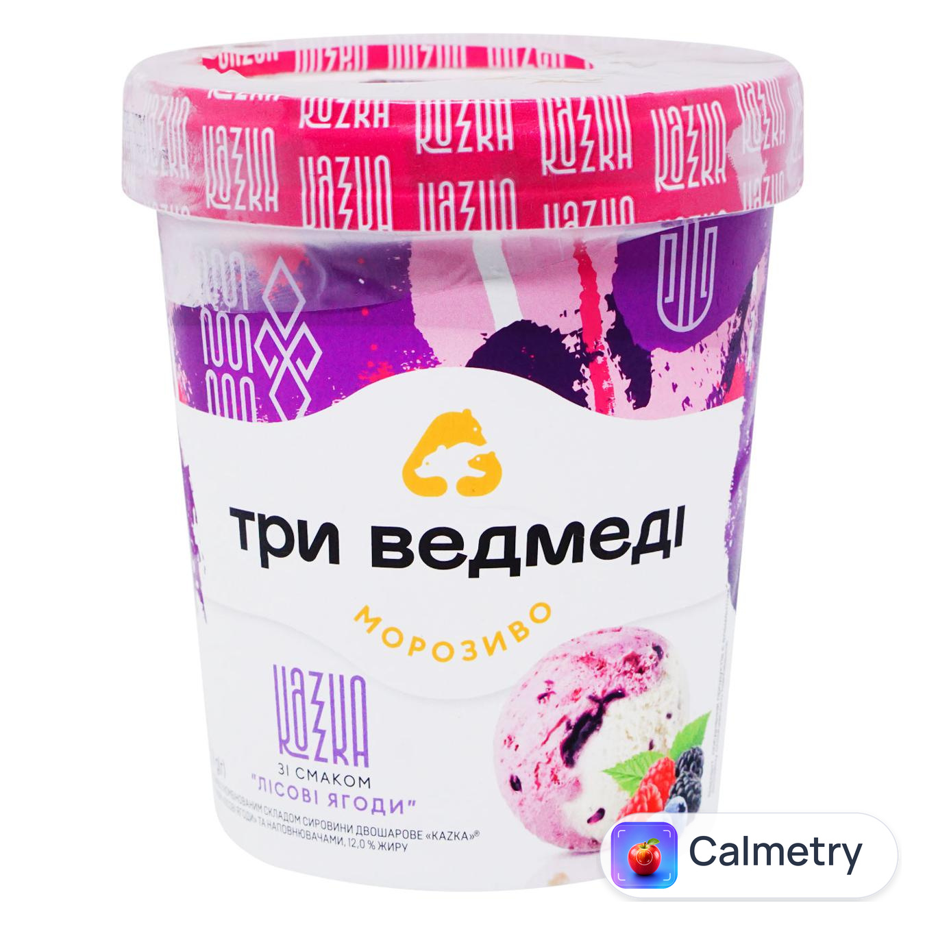 Морозиво Три Ведмеді Каzка лісові ягоди 320г