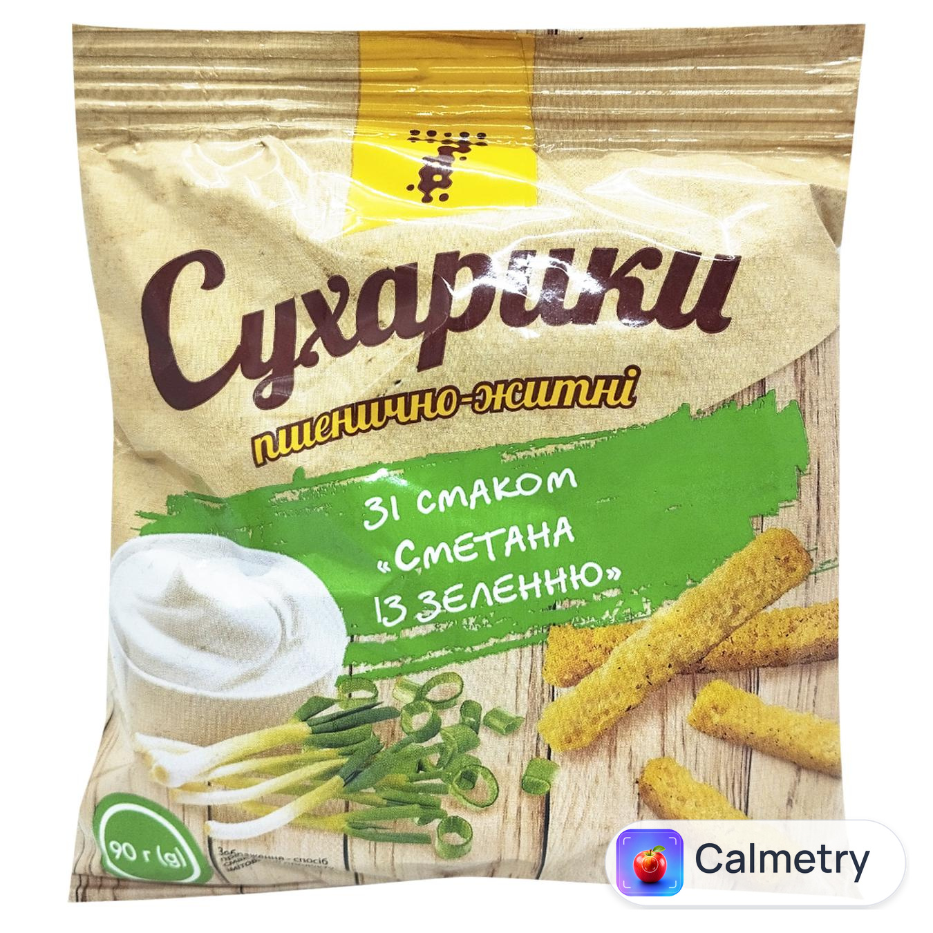 Сухарики 7 пшеничні зі смаком сметани із зеленню 90г