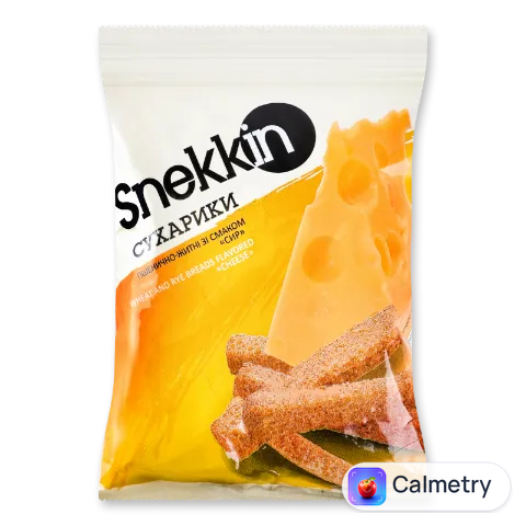 Сухарики Snekkin пшенично-житні зі смаком сиру