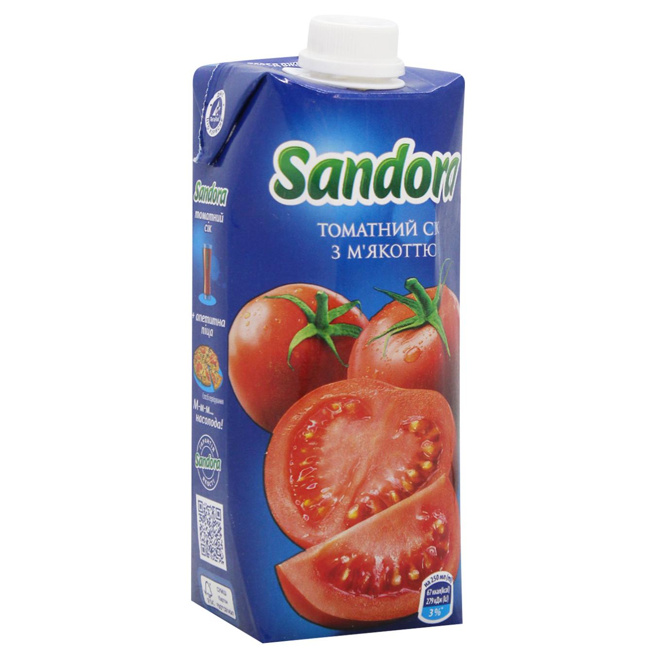Сік Sandora томатний з сіллю 0,5л — фото продукту