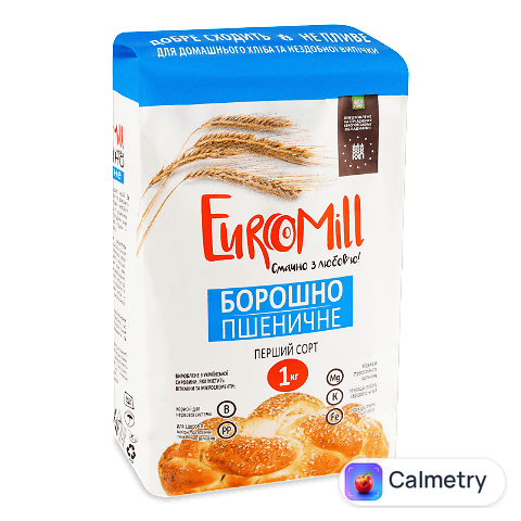 Борошно EuroMill пшеничне 1-й ґатунок, 1кг