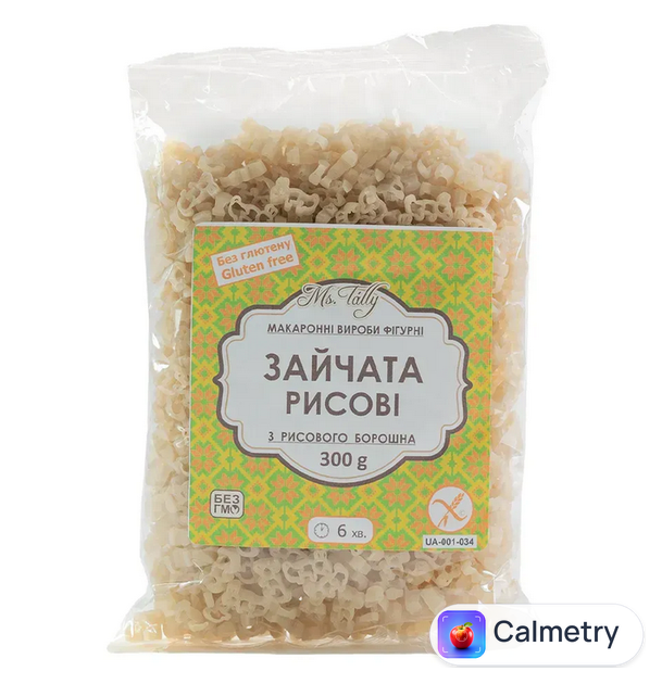 Макарони без глютену рисові "Зайчата" Ms. Tally 300 г