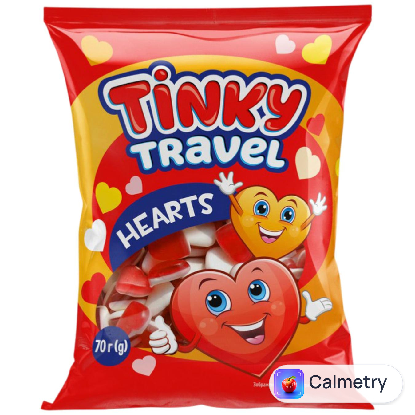 Цукерки Tinky Travel Hearts желейні 70г
