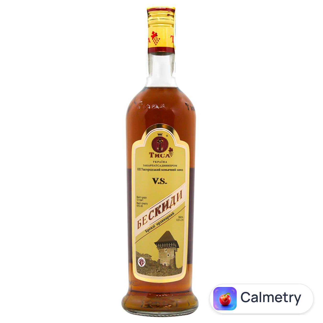 Бренді Тиса Бескиди V.S. 40% 0,5л