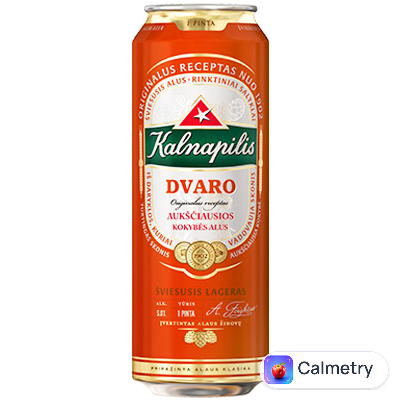 Пиво Kalnapilis Dvaro світле фільтроване 5% 0,568л