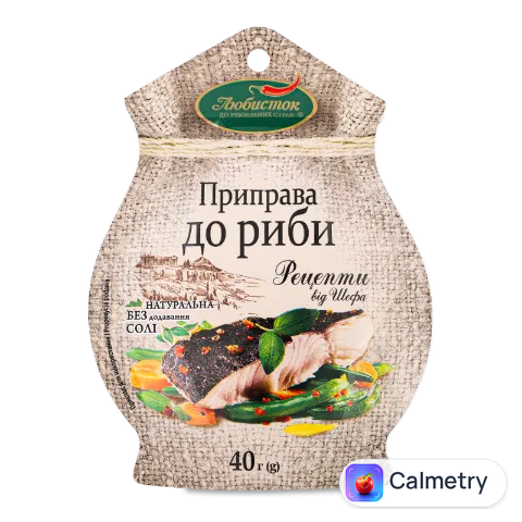Приправа «Любисток» «Рецепти від шефа» до риби без солі