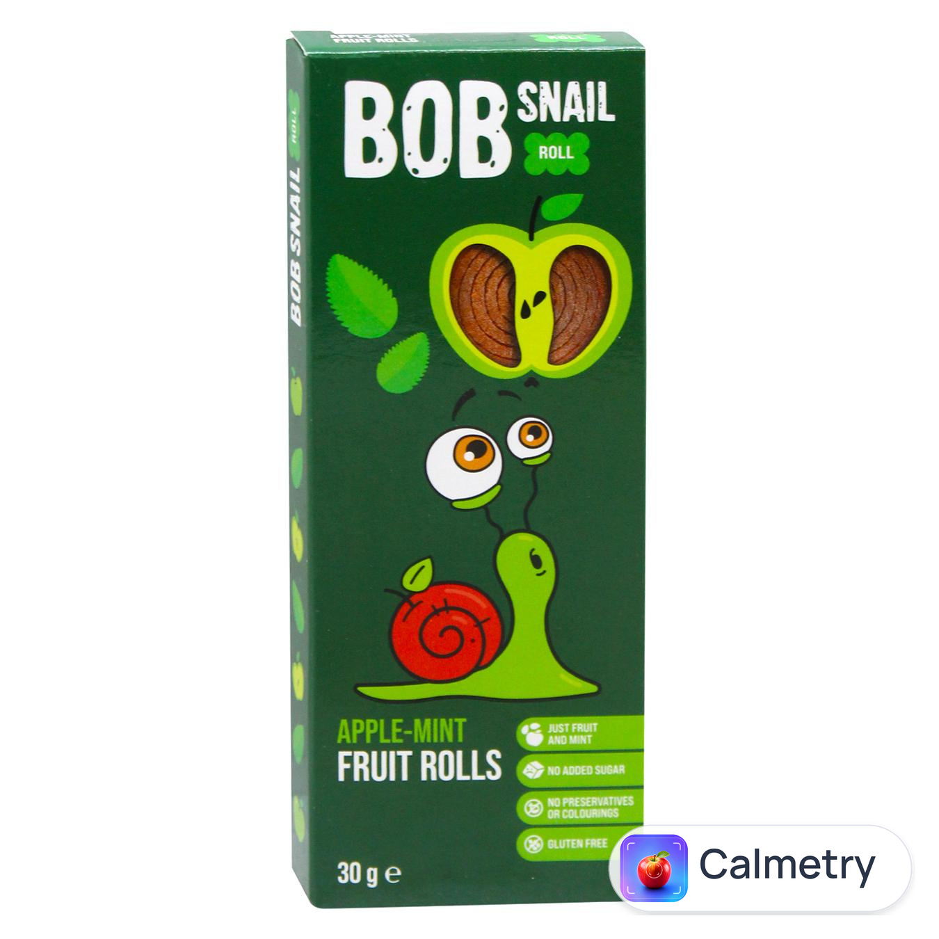 Цукерки Bob Snail Яблуко-м'ята 30г — фото продукту