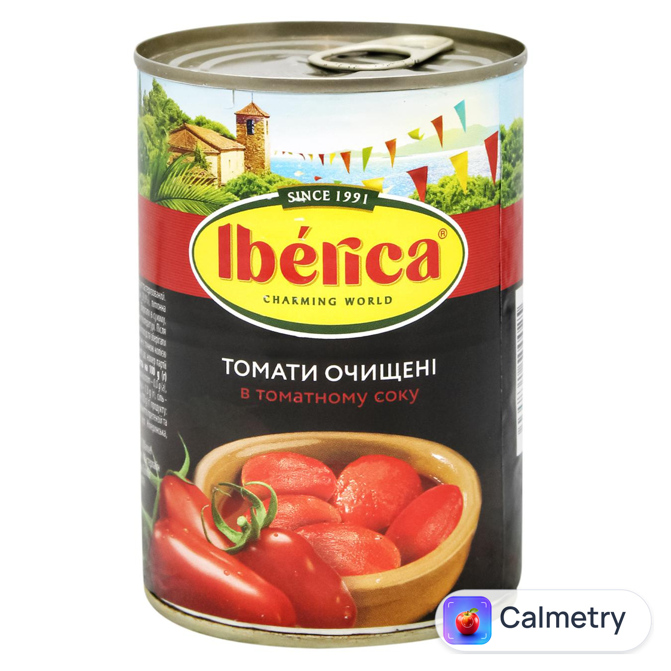 Томати Iberica очищені цілі в томатному соку 400г
