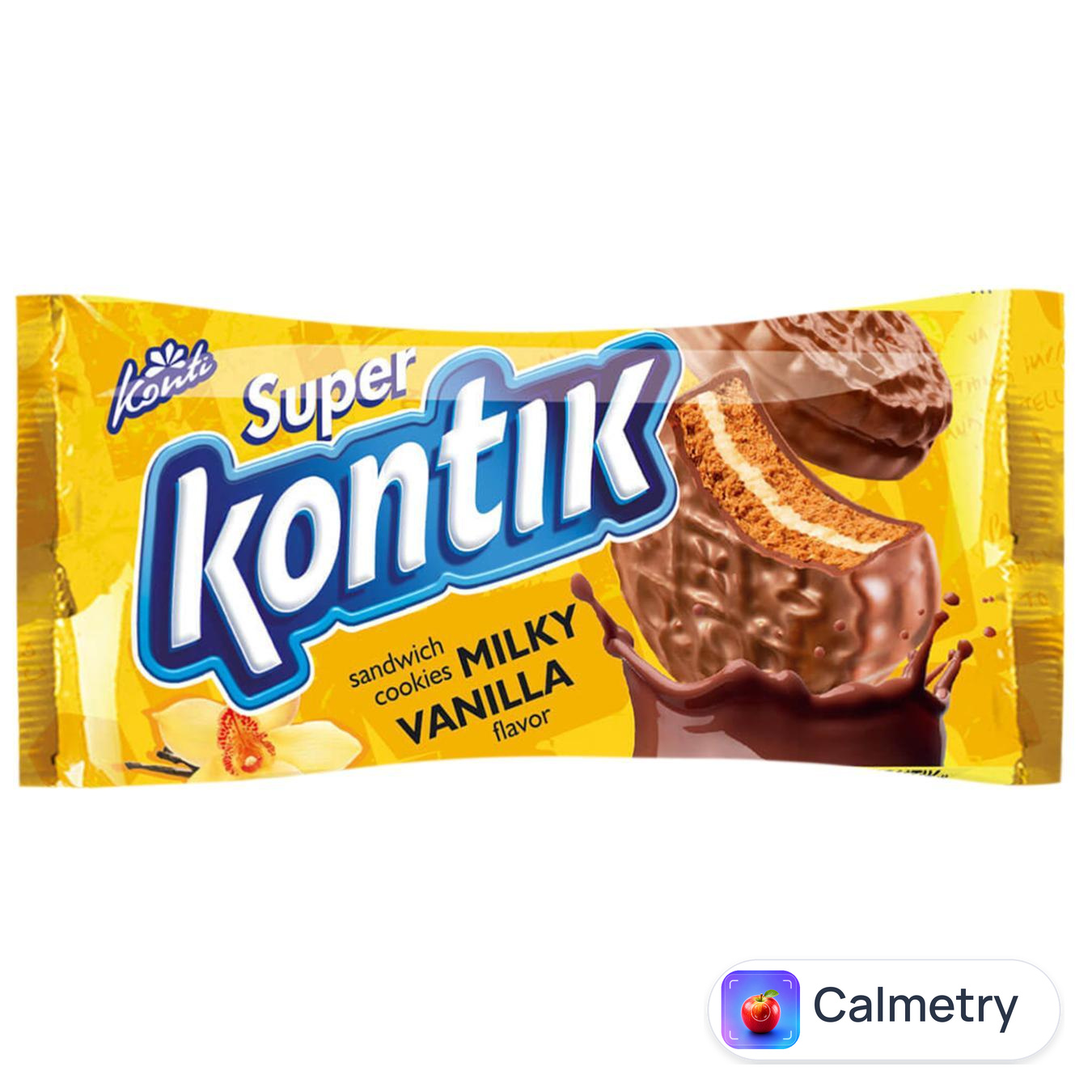 Печиво-Сендвіч Конті Супер Контік з ваніллю 100г — фото продукту
