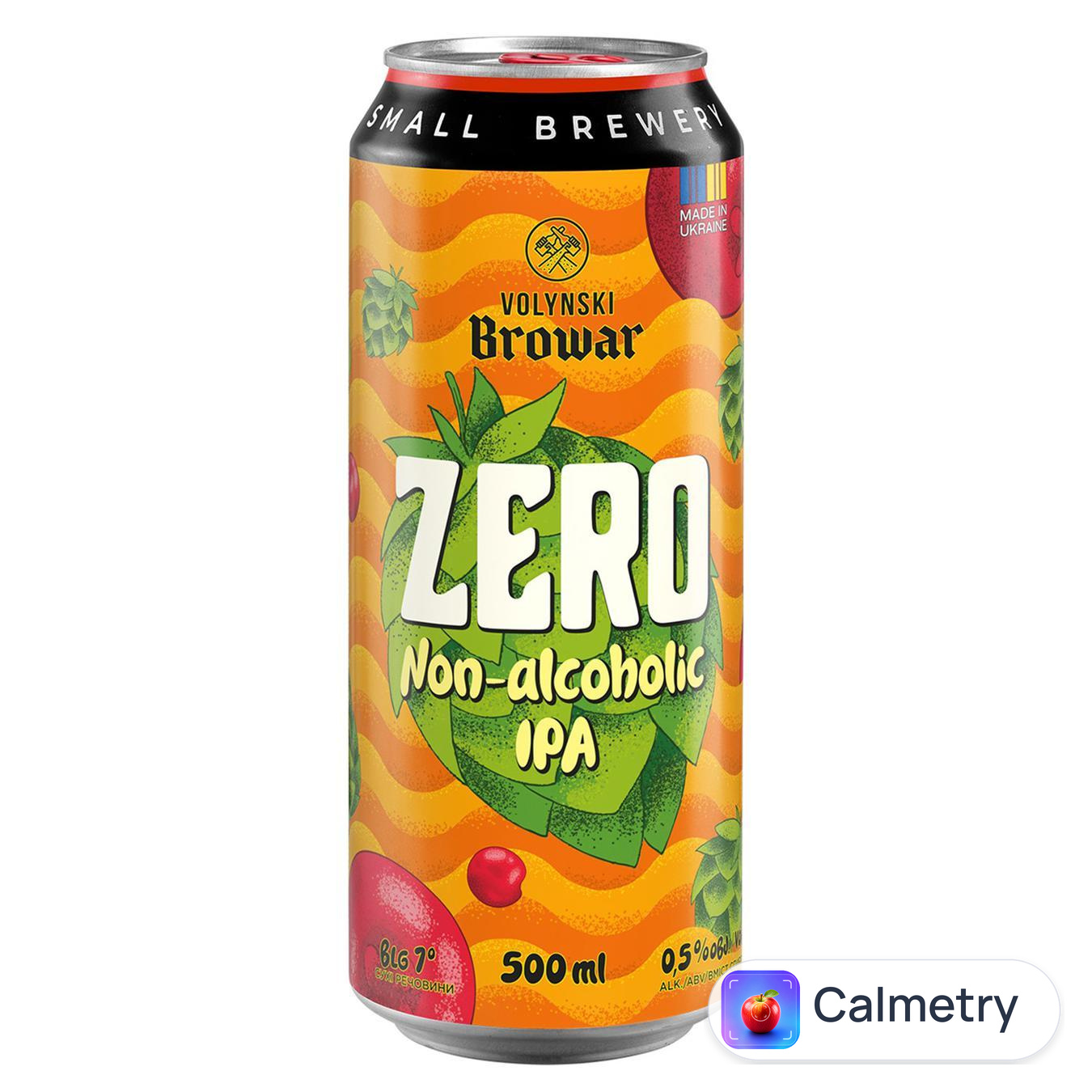 Пиво Volynski Browar Zero IPA світле нефільтроване безалкогольне 0,5л — фото продукту