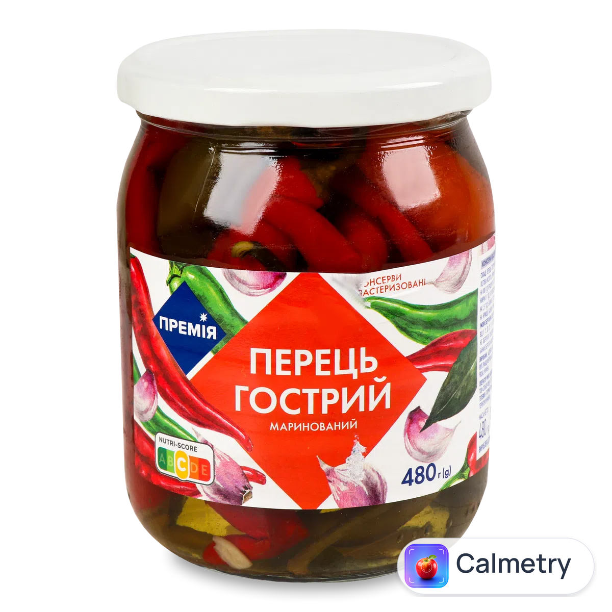 Перець гострий «Премія»® маринований пастеризований 480г