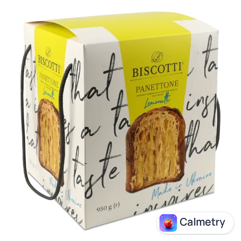 Кекс Biscotti Панетоне з лимонною начинкою здобний