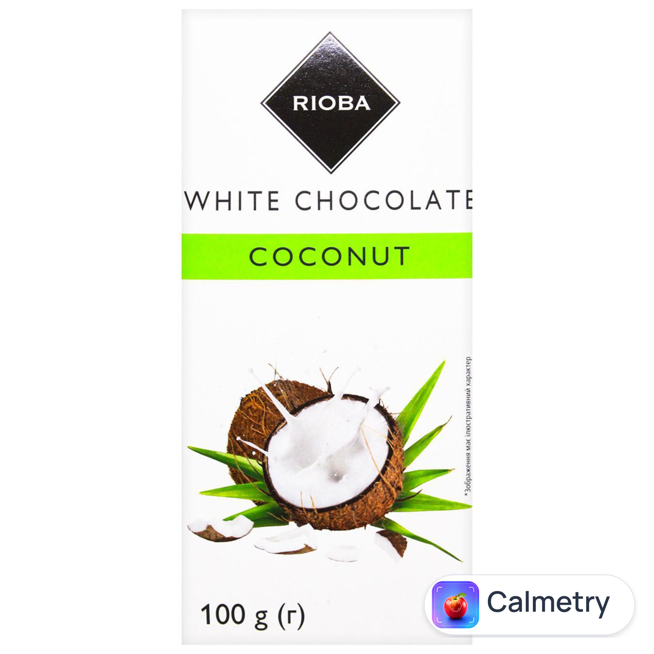 Шоколад білий Rioba з кокосом 100г