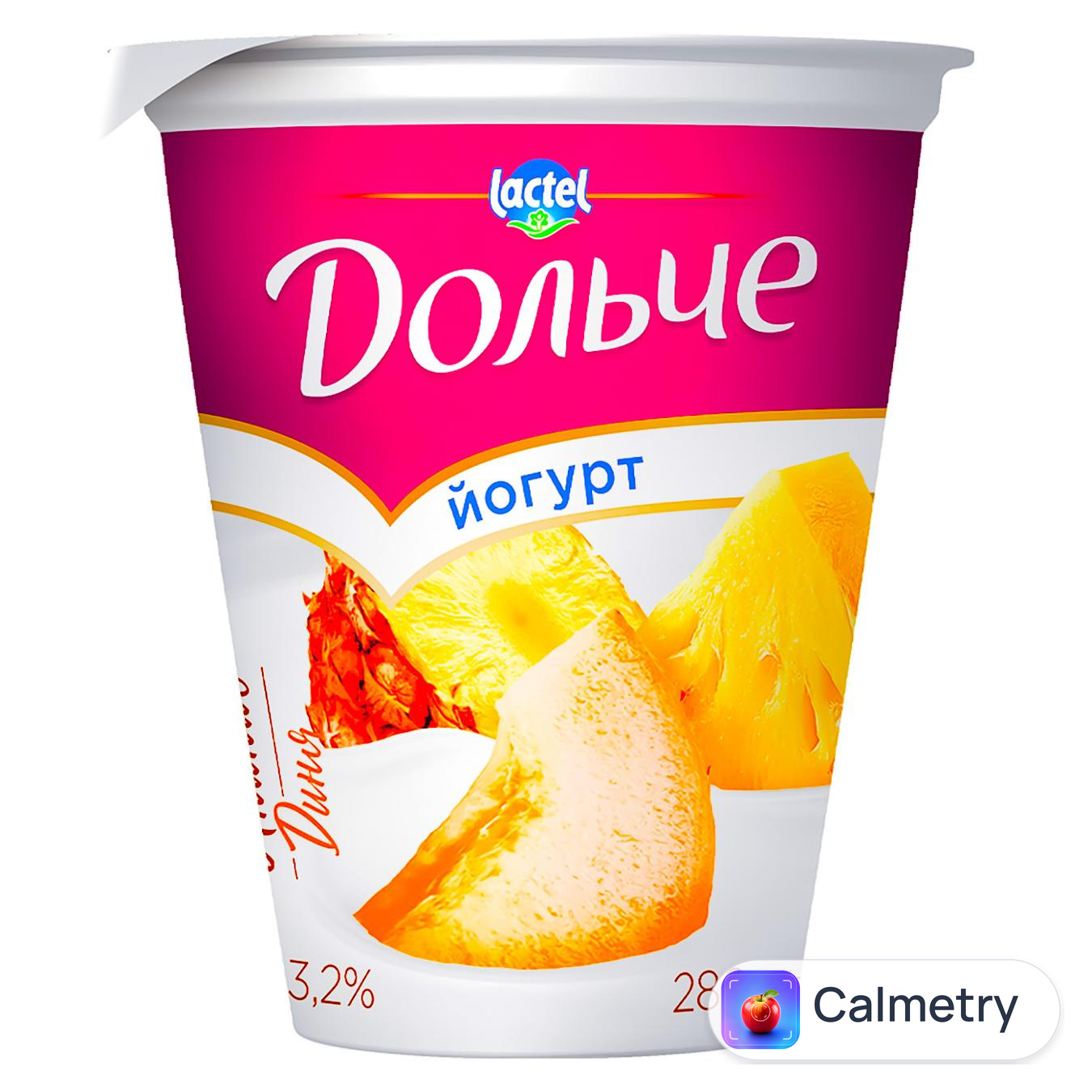 Йогурт Дольче ананас-диня 3,2% 280г — фото продукту