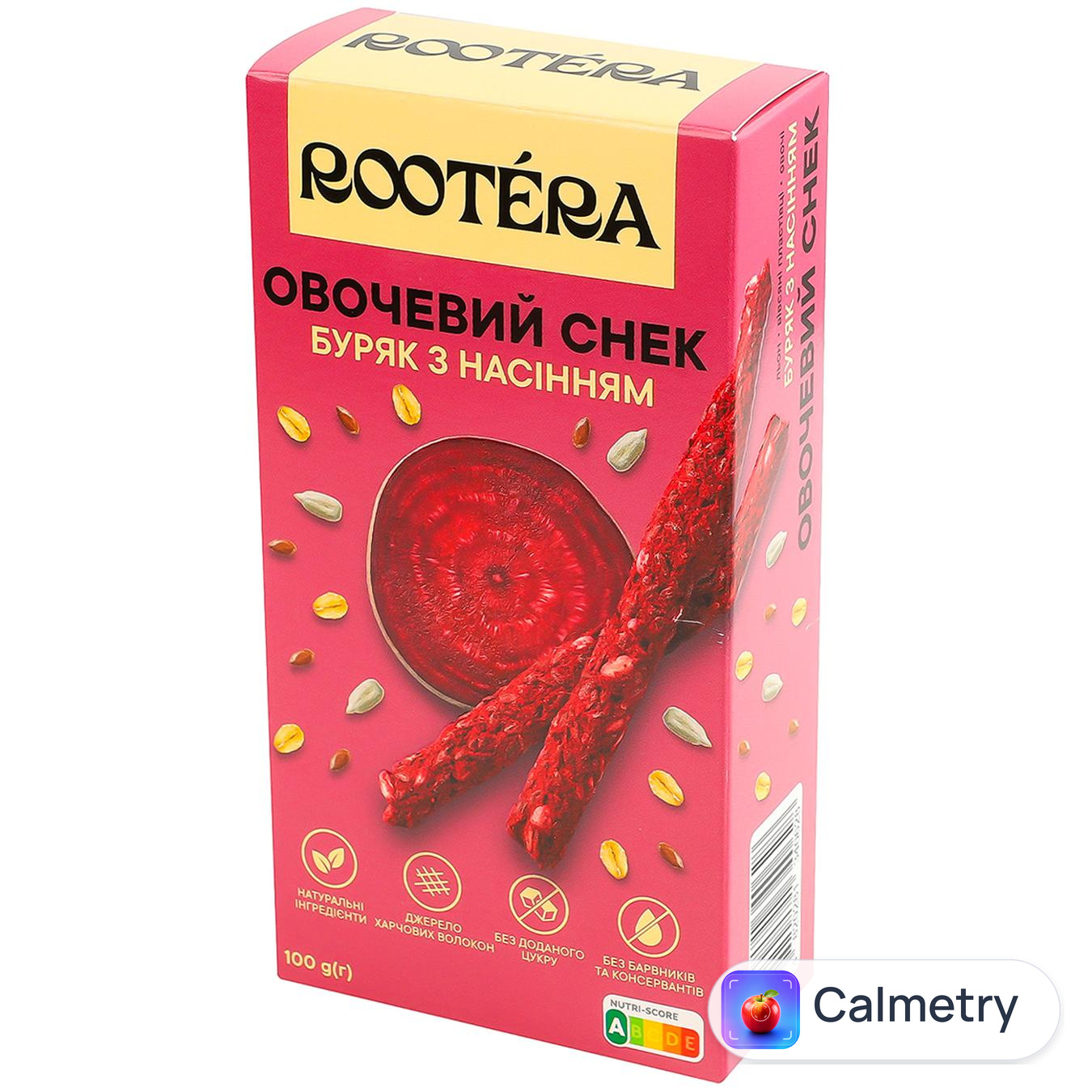 Снек овочевий Rootera Буряк з насінням 100г