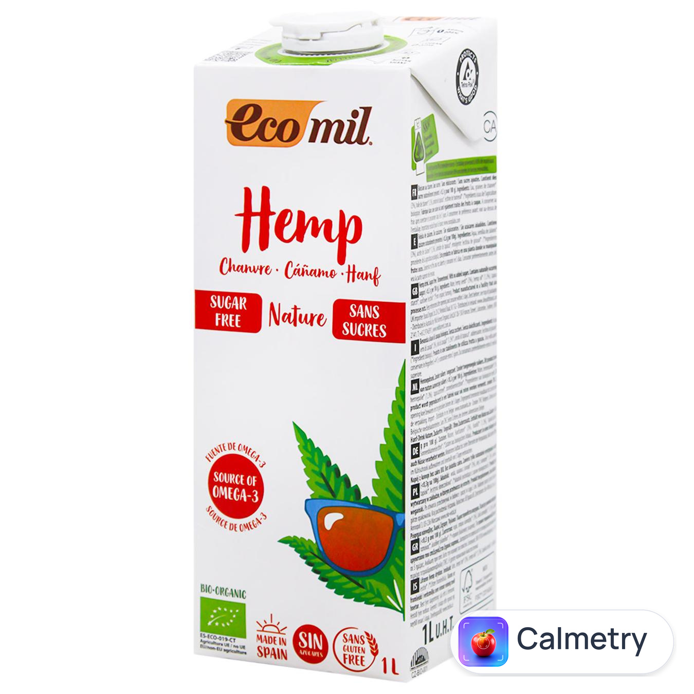 Молоко Ecomil Конопель рослинне без цукру органічне 1л
