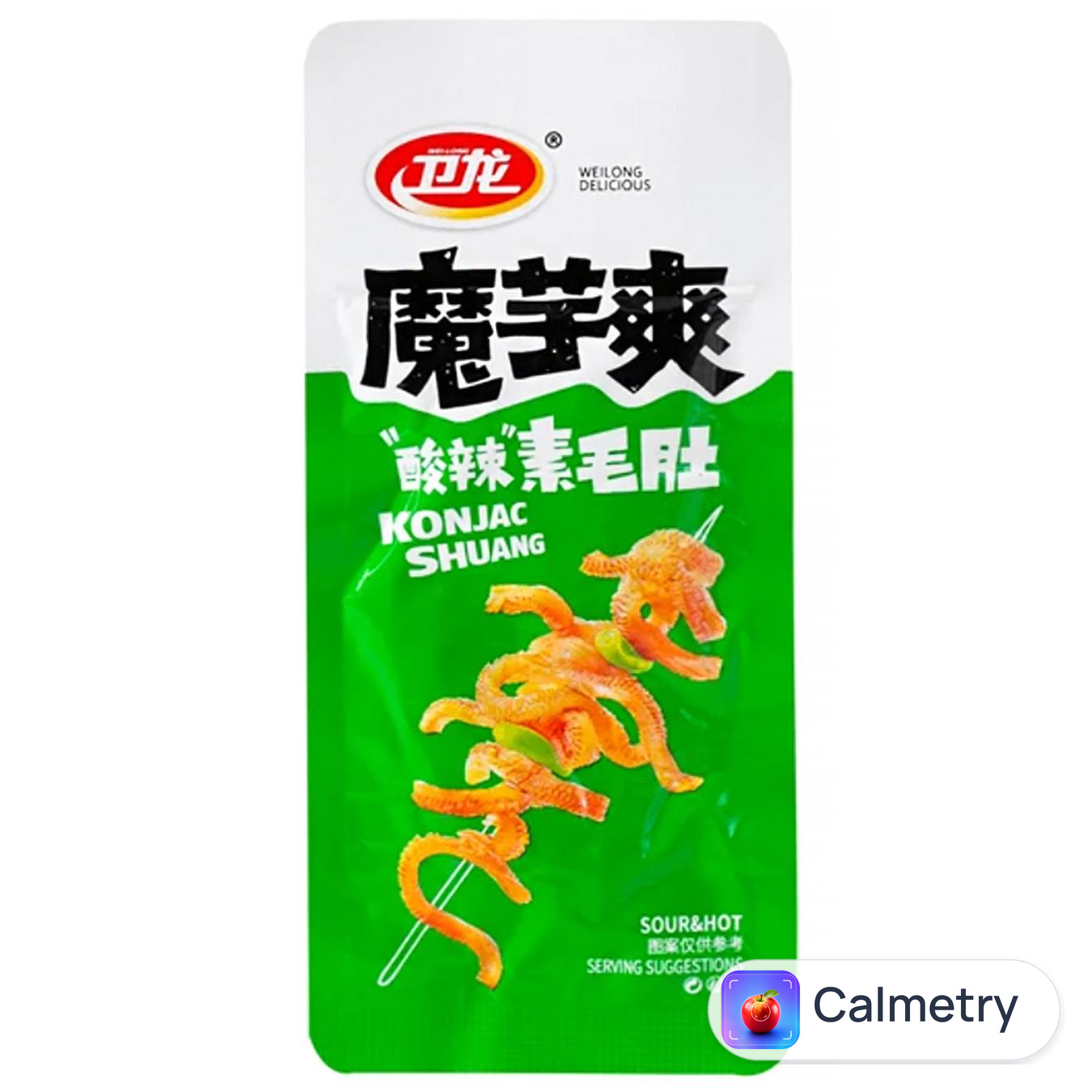 Снек Weilong Konjac Shuang Sour&Hot 18г