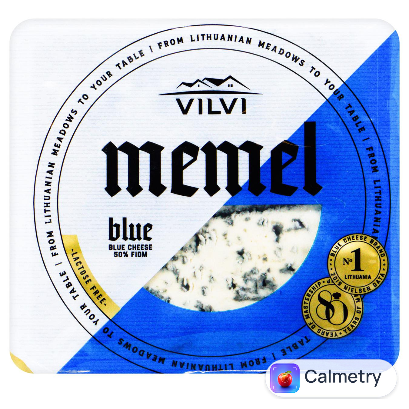 Сир Vilkyskiu Memel Blue з пліснявою 100г — фото продукту