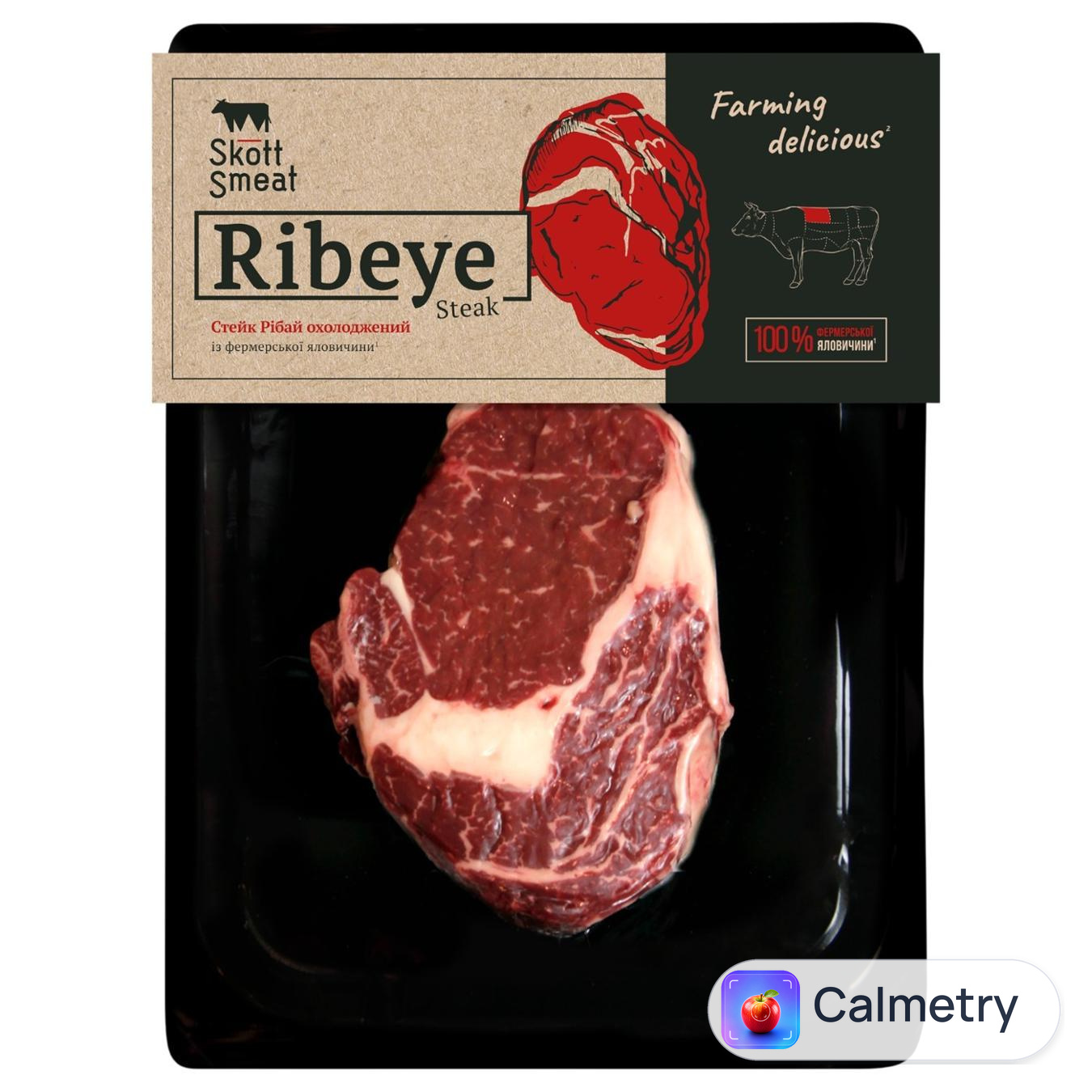 Яловичина корейка Ribeye Steak Skott Smeat на кістці ~0,6кг
