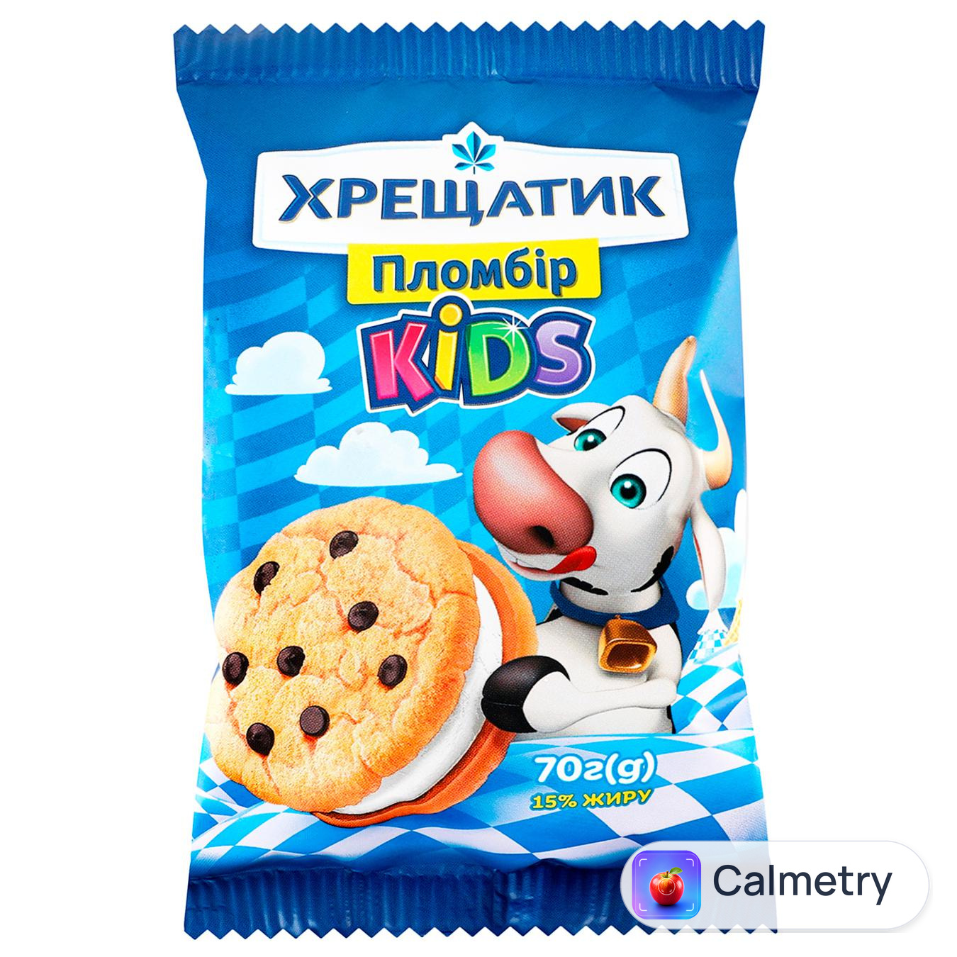 Морозиво Хрещатик Kids Пломбір на печиві з дропсами 70г