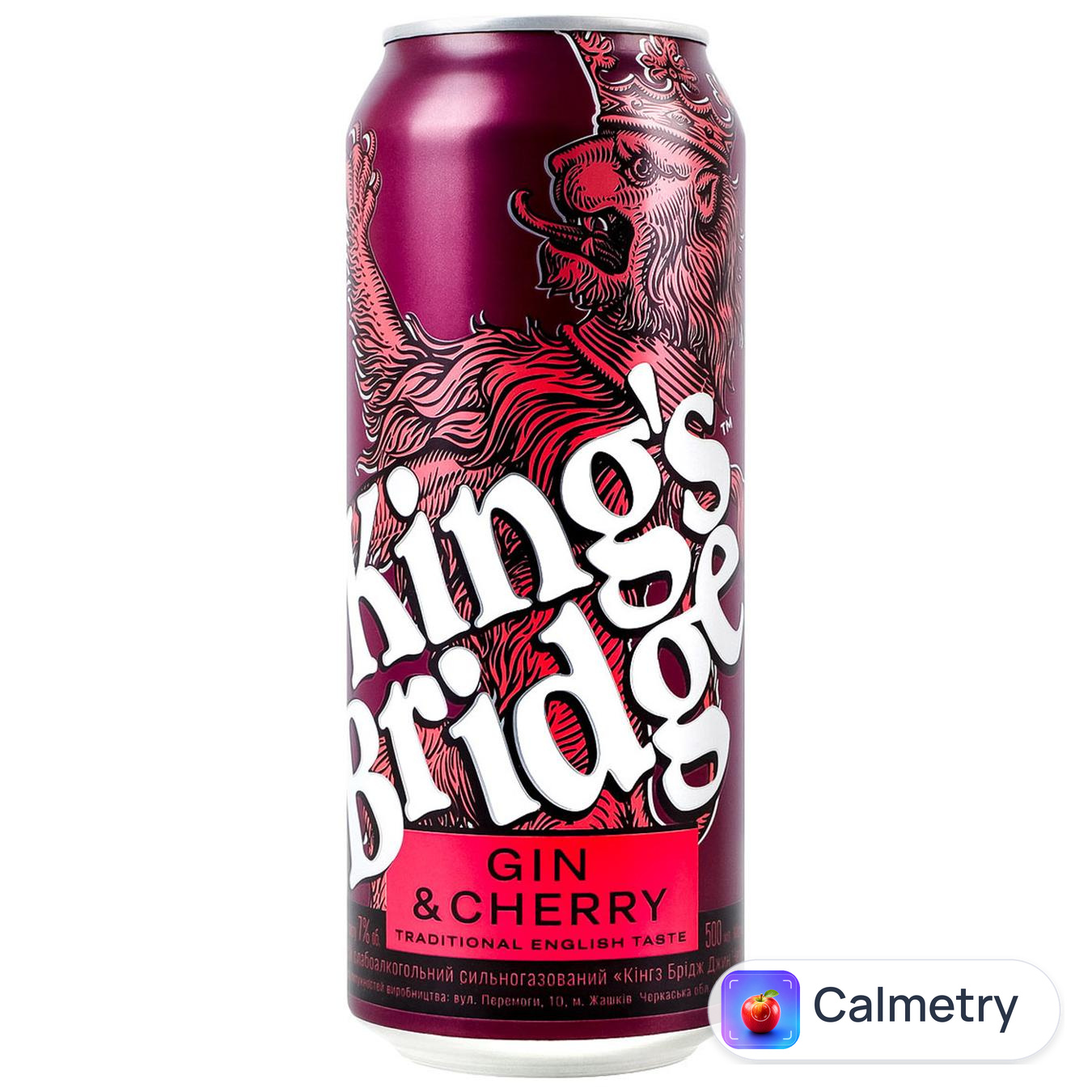 Напій слабоалкогольний King's Bridge Gin & Cherry 7% 0,5л — фото продукту