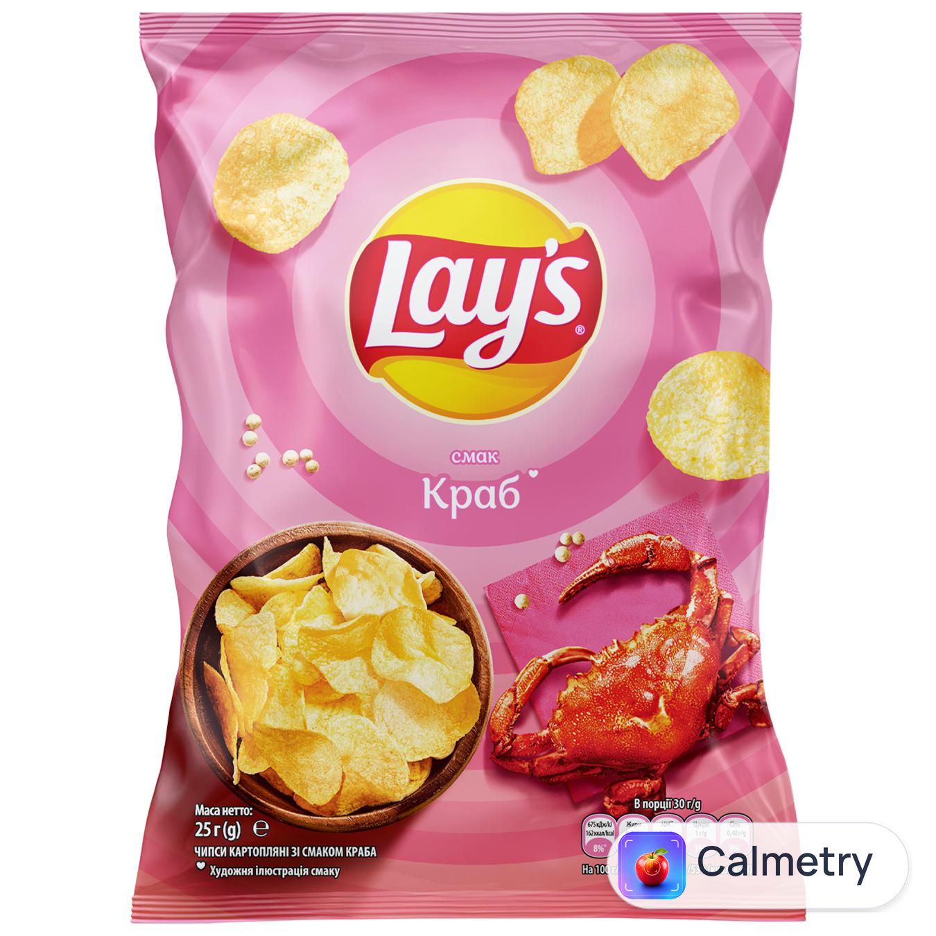 Чипси картопляні Lay's зі смаком краба 25г — фото продукту