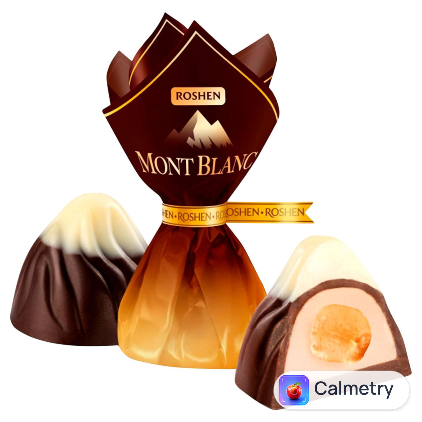 Цукерки Roshen Mont Blanc з цілим лісовим горіхом