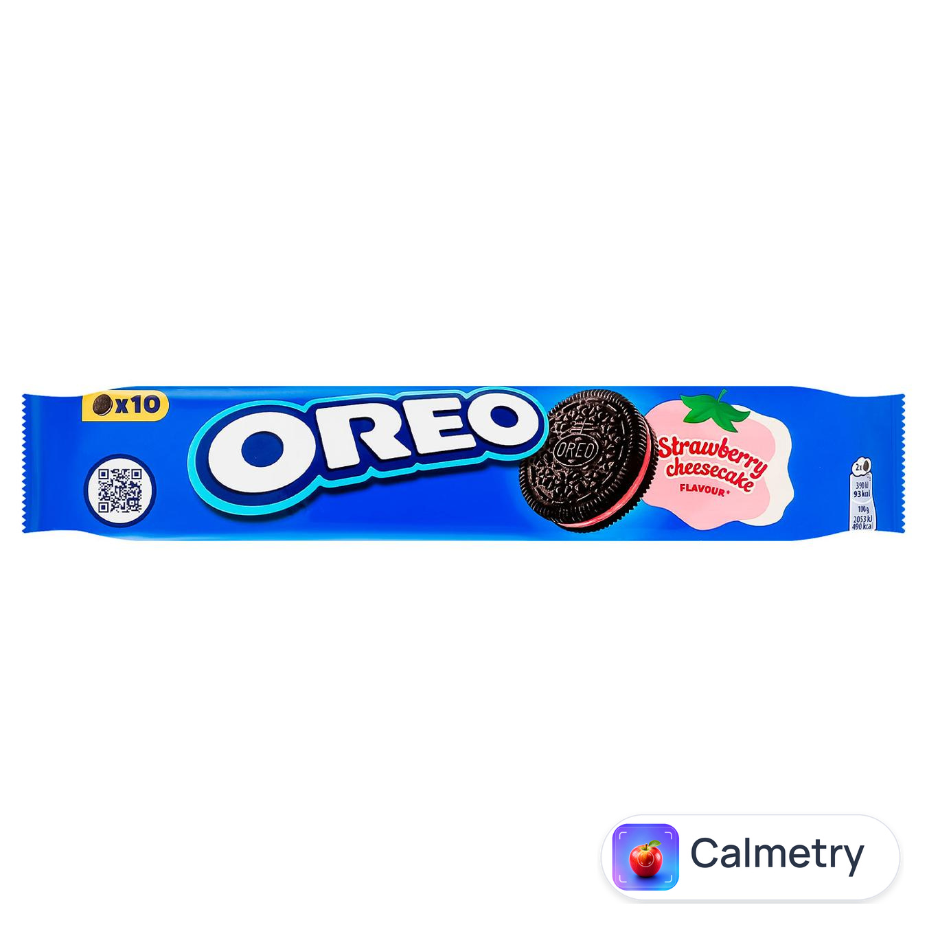 Печиво Oreo з какао та начинкою зі смаком полуниці та чізкейку 95г — фото продукту